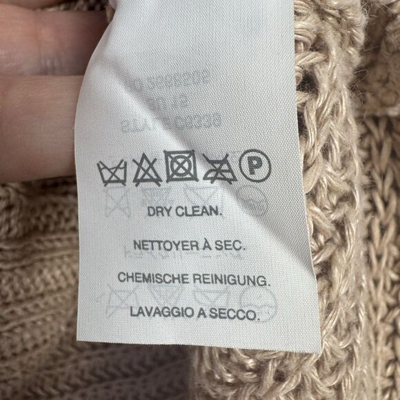 J. Crew Womens 100% Linen Sweater Size M Open Knit Lagenlook Quiet Luxury Preppy - Picture 7 of 7